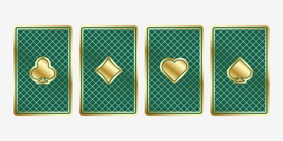 Playing card set. Vector illustration with suit hearts, diamonds, clubs and s Stock Illustration