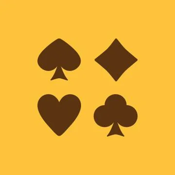 The Playing Card Suit icon Stock Illustration