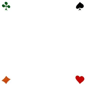 Playing card suits corner frame for casino and gaming graphics rotation Stock-Illustration