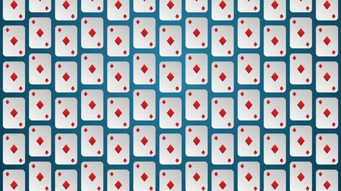 Playing card suits diamonds pattern animated background Stock Footage 121562148
