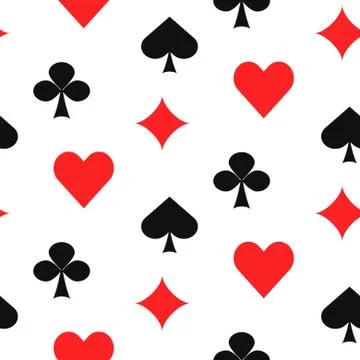 Playing card suits seamless pattern イラスト素材