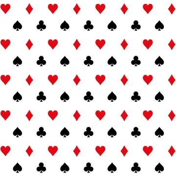 Playing card suits signs  pattern background Stock Illustration