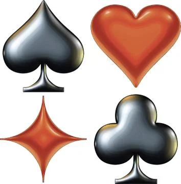 Playing card symbols Stock Illustration