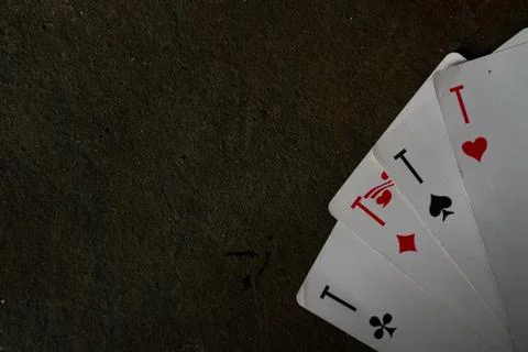 Playing card on the table Stock Photos