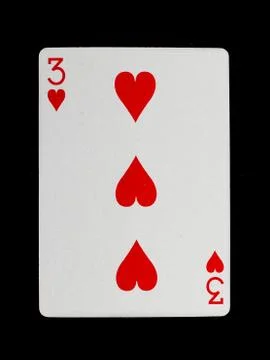 Playing card (three) Stock Photos