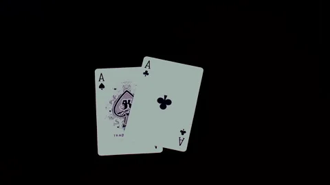 Playing Cards 2 Black Aces Stock Footage 248768106