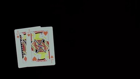 Playing Cards - 2 Jacks Red 스톡 동영상 134571967