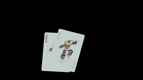 Playing Cards - 2 Jokers Stock-Footage 134572589