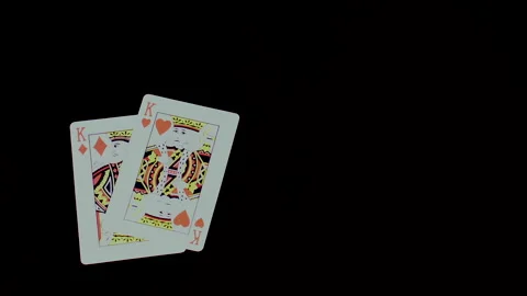 Playing Cards - 2 Kings Red Stock-Footage 134572157