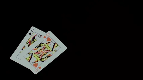 Playing Cards - 2 Queens Stock-Footage 134571763