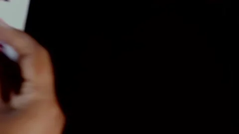 Playing Cards - 2 Queens Red and Black Stock Footage 134572564