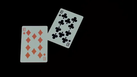 Playing Cards - 2 Tens Video stock 134570780