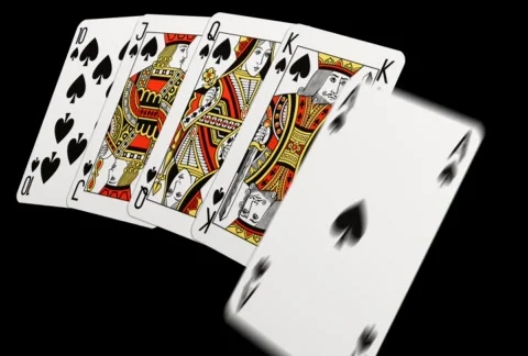 Playing cards 3D animation Stock Footage 358606