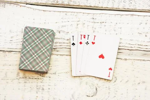 Playing cards ACEs Fotos de archivo