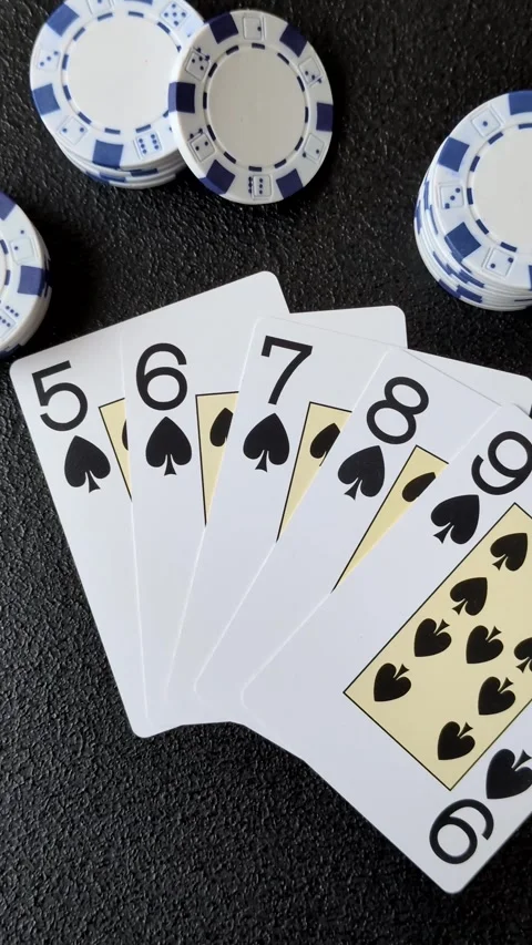 Playing cards and chips on a table, a gambling game of poker. Cards and chips Stock Footage 331950672
