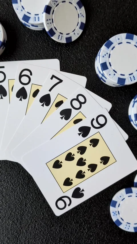 Playing cards and chips on a table, a gambling game of poker. Cards and chips Stock Footage 331950674