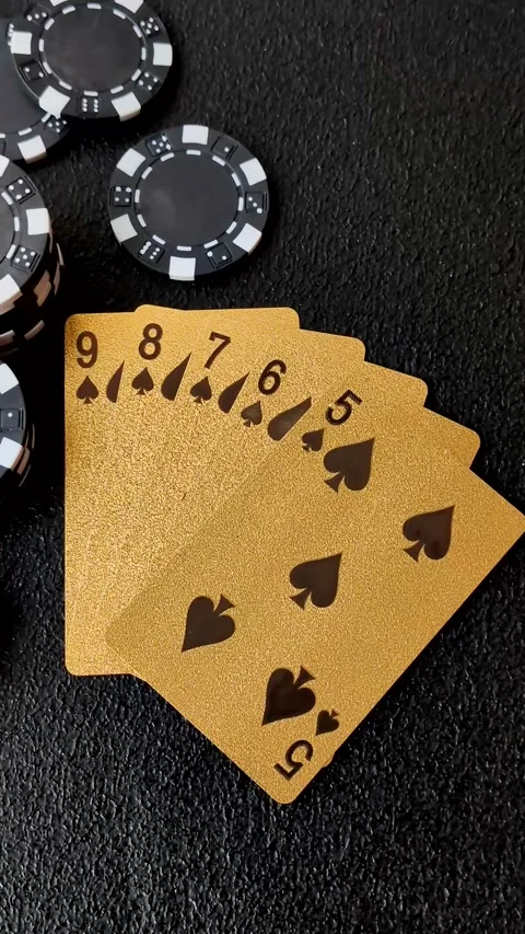 Playing cards and chips on a table, a gambling game of poker. Cards and chips Stock Footage 331950683