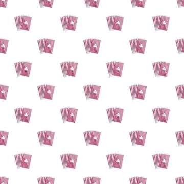 Playing cards back pattern gambling seamless background Stock Illustration