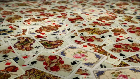 Playing Cards Background Stock Footage 132910222