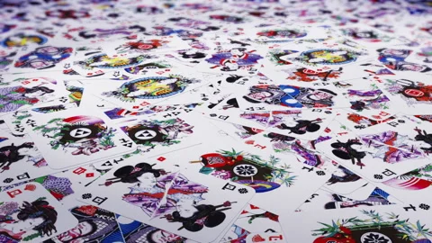 Playing Cards Background Stock Footage 133412268