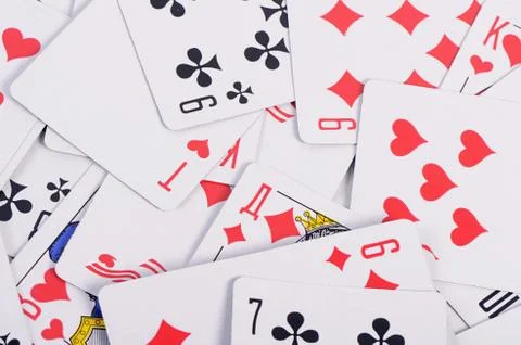Playing cards as a background Foto stock
