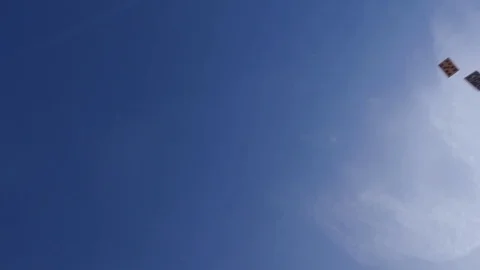 Playing cards being thrown in the air, slow motion Stock Footage 73835754