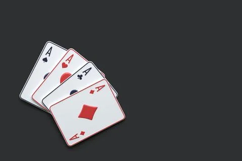 Playing cards on a black background Stock Illustration