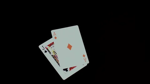 Playing Cards - Black Jack Stock-Footage 134572955