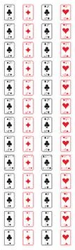 Playing cards for the blind, full deck. Stock Illustration