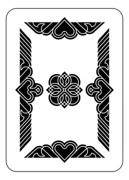 Playing Cards Deck Pack Back Pattern Card Design Stock Illustration