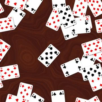 Playing cards on deck seamless generated hires texture Stock Illustration