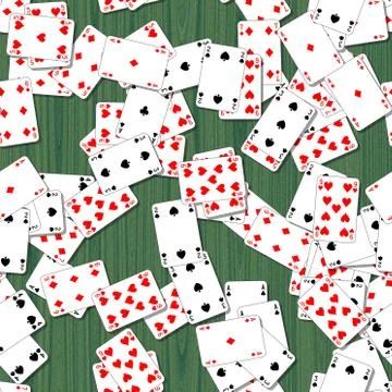Playing cards on deck seamless generated hires texture Stock Illustration