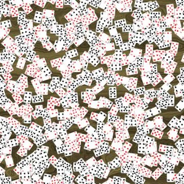 Playing cards on deck seamless generated hires texture Stock Illustration