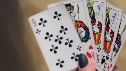 Playing Cards of different suits Stock Footage 71653995