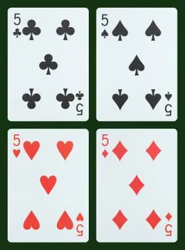 Playing cards - Five Stock Photos