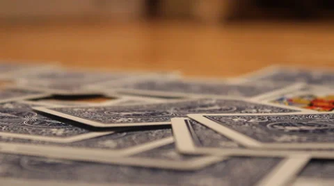 Playing Cards On Floor Stock Footage 35334390