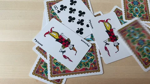 Playing cards. Stock Footage 219813855