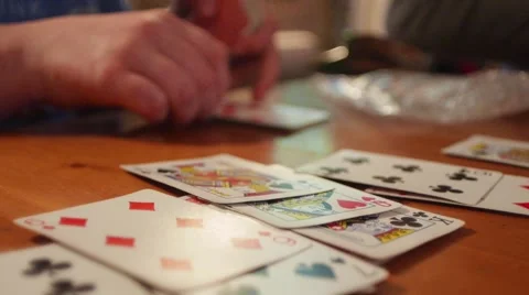 Playing Cards Handheld Close Up Stock Footage 53075130