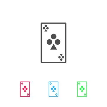 Playing cards icon flat. Stock Illustration