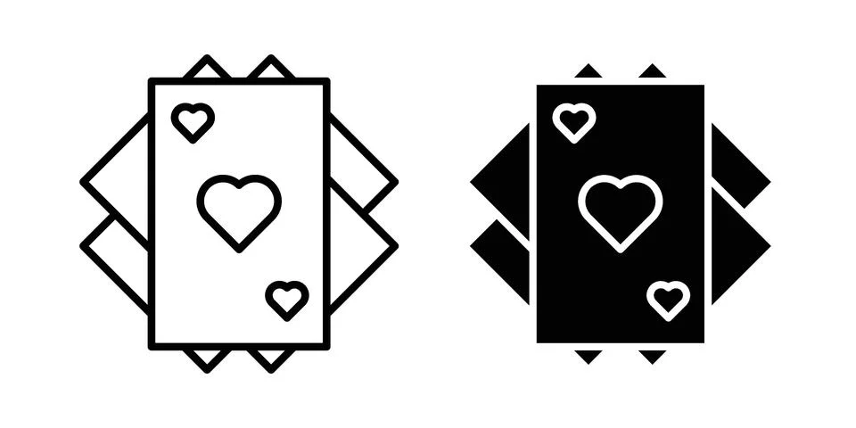 Playing cards icon graphic element. web icon set Stock Illustration