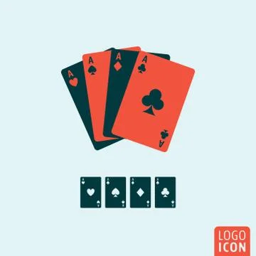 Playing cards icon isolated Stock Illustration