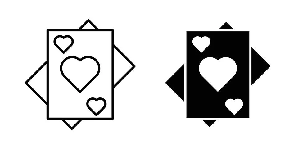 Playing cards icon vector design illustrations Stock Illustration