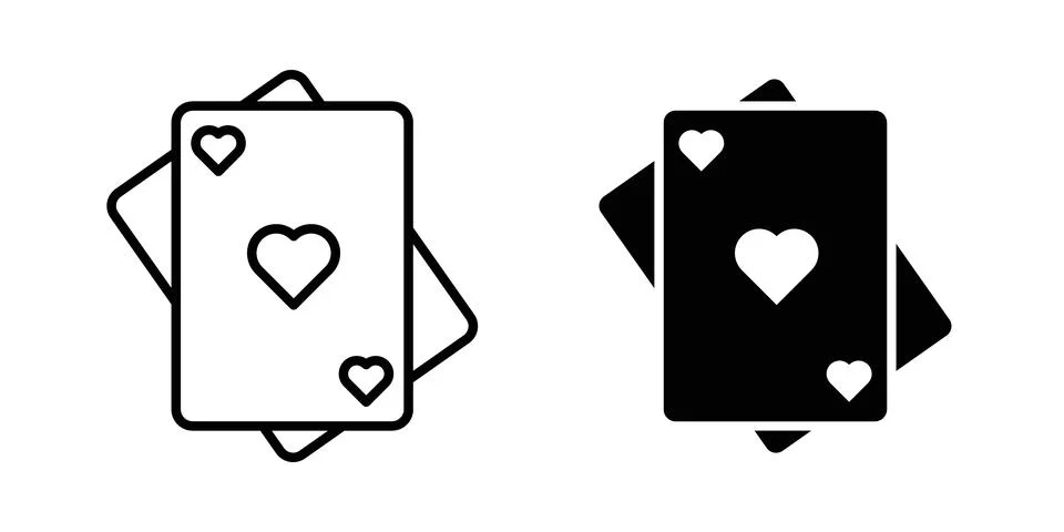 Playing cards icon vector editable eps10 Stock Illustration