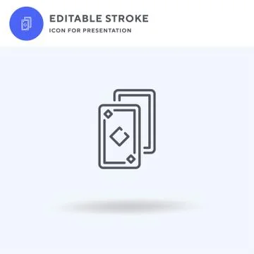 Playing Cards icon vector, filled flat sign, solid pictogram isolated on whit イラスト素材