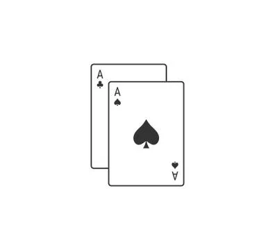 Playing cards icon. Vector illustration, flat design. Illustrazione stock