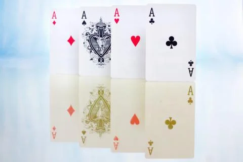 Playing cards on light background Foto stock