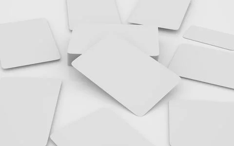 Playing cards mockup deck of playing cards isolated in white table 3D rendering イラスト素材