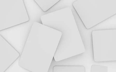 Playing cards mockup deck of playing cards isolated in white table 3D rendering Illustrazione stock