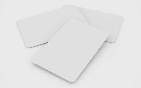 Playing cards mockup deck of playing cards isolated in white table 3D rendering Stockillustratie