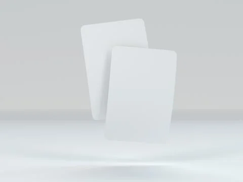Playing cards mockup deck of playing cards isolated in white table 3D rendering 스톡 일러스트